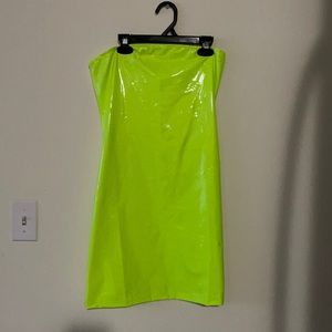 Neon Green Latex Dress